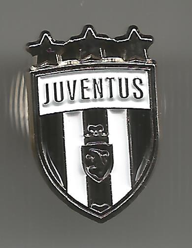 Pin Juventus altes Logo 3 Sterne silber farben